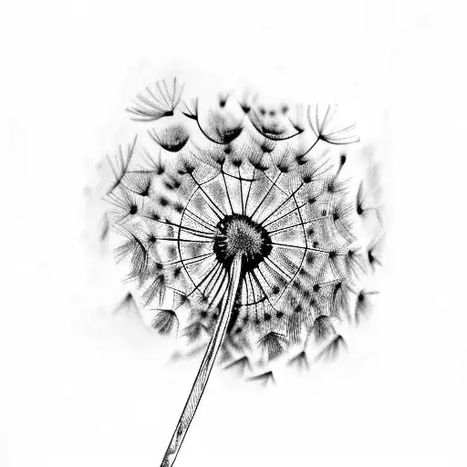 Dandelion tattoo design idea