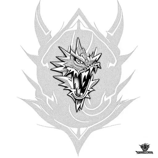 Yu-gi-oh Blue-eyed white dragon  tattoo design idea