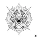 Yu-gi-oh Blue-eyed white dragon  tattoo design idea