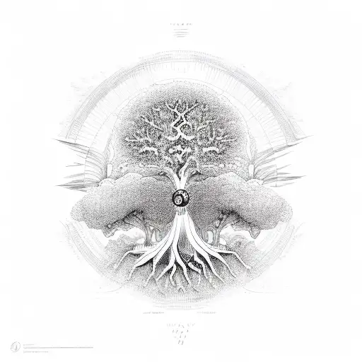 Tree of Life in a delta tattoo design idea