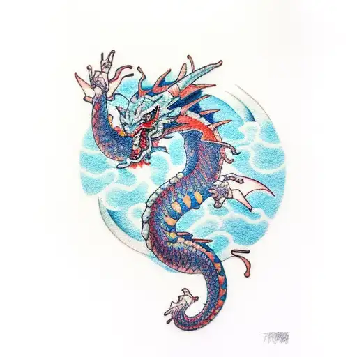 Dragonite tattoo design idea