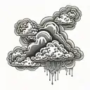 Cloud sheet tattoo design idea