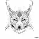 fu dog tattoo design idea