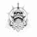 no god just silence  tattoo design idea