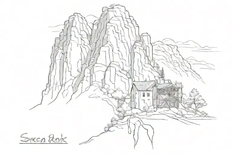 Seneca rocks tattoo design idea