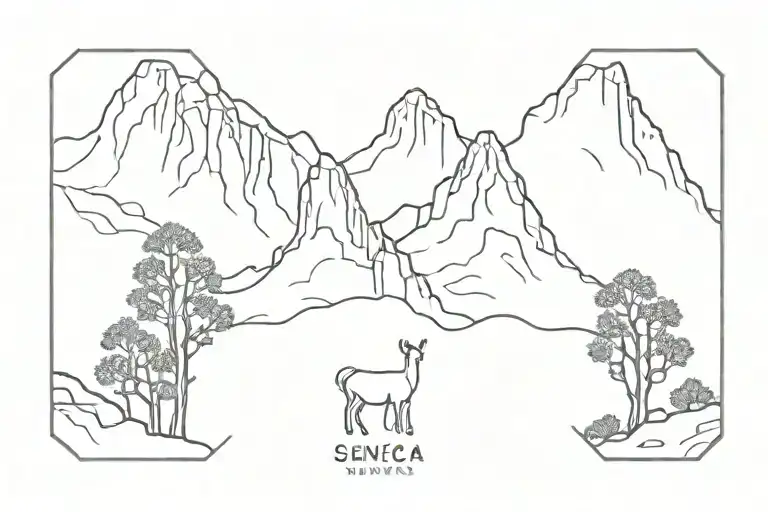 Seneca rocks tattoo design idea