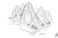 Seneca rocks tattoo design idea
