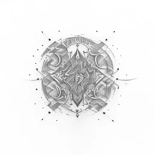 the word BelKenn as an ambigram tattoo design idea