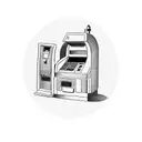 atm machine dispensing money tattoo design idea