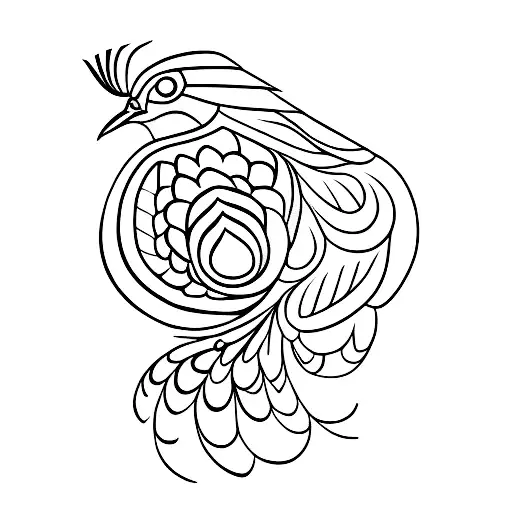 Peacock tattoo design idea