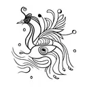 Peacock tattoo design idea