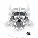 darth vader con rosas tattoo design idea