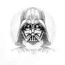 darth vader con rosas tattoo design idea