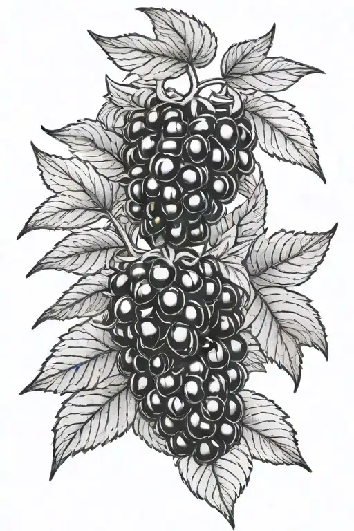 blackberry tattoo design idea