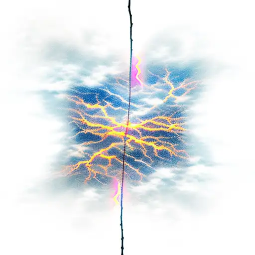 thunderstorms stars long striking lightning  tattoo design idea