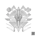 ankh and hieroglyphics tattoo design idea