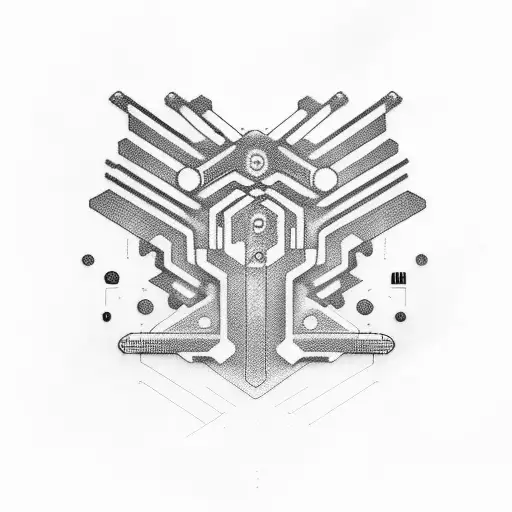 cyber punk  tattoo design idea