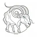 aries ram tattoo design idea