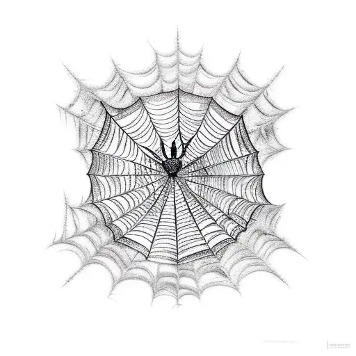 Spider Web tattoo design idea