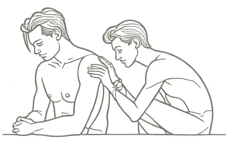 matching tattoo with boyfriend in spanish tattoo design idea