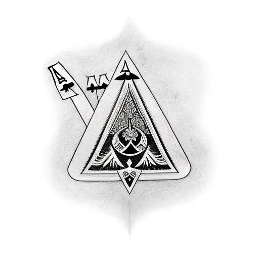 ace of spades arrow tattoo design idea