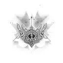 ace of spades triangle tattoo design idea