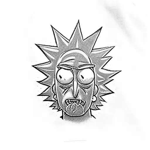 Rick n morty tattoo design idea