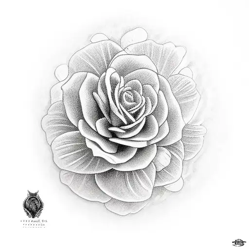 gardenias con el nombre de Andrés y alicia tattoo design idea