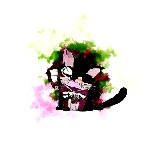 gato zombie tattoo design idea