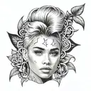 Miley Cyrus jaded tattoo design idea