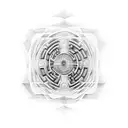A dotwork representation of the labyrinth of Minotaur, incorporating elements of learning and working out to symbolize the client's journey of self-discovery and personal growth tattoo design idea