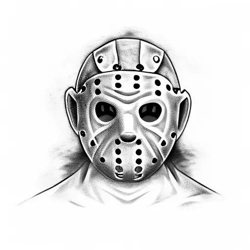 jason Voorhees face swap with goku tattoo design idea