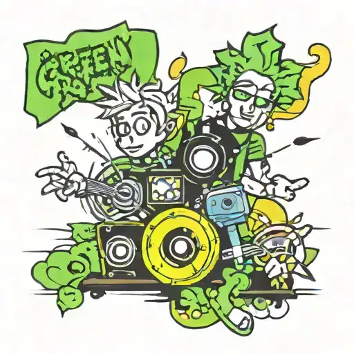 Green Day Lyrics tattoo design idea