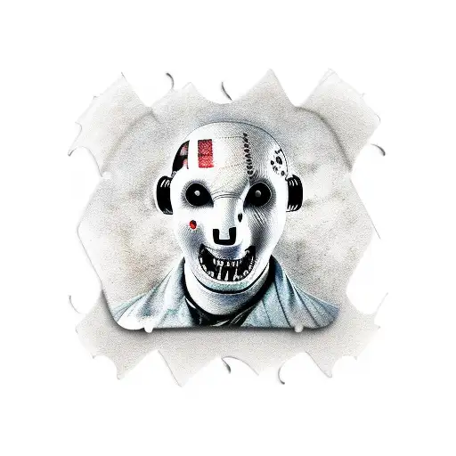 jigsaw from saw movie on tricycle tattoo design idea