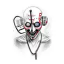 jigsaw from saw movie on tricycle tattoo design idea