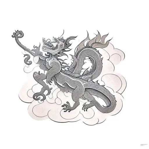 monkey dragon and horse tattoo design idea