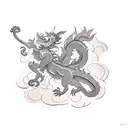 monkey dragon and horse tattoo design idea