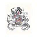 monkey dragon and horse tattoo design idea