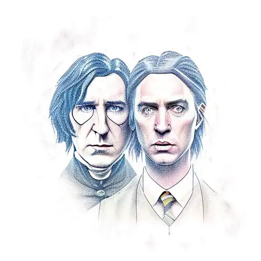 snape and rose tattoo design idea