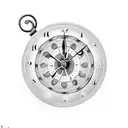 antique pendulum clock tattoo design idea