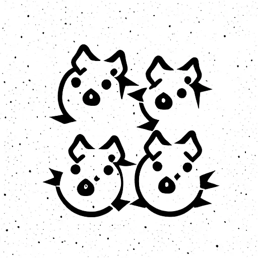 three little pigs tattoo design idea