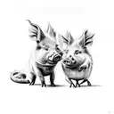three little pigs tattoo design idea