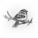 Sparrow tattoo design idea