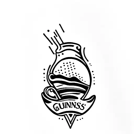 pint of guinness tattoo design idea