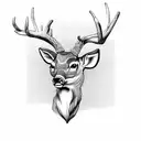 dead deer tattoo design idea