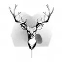 dead deer tattoo design idea