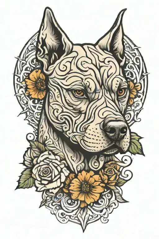 Sham Wow with pitt bull tattoo design idea