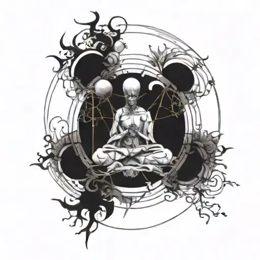  alchemical circle, full metal alchemistc, , Victo Ngai, Rlon, Andreas Lie, Android Jones HDR Professional Photorealisti tattoo design idea