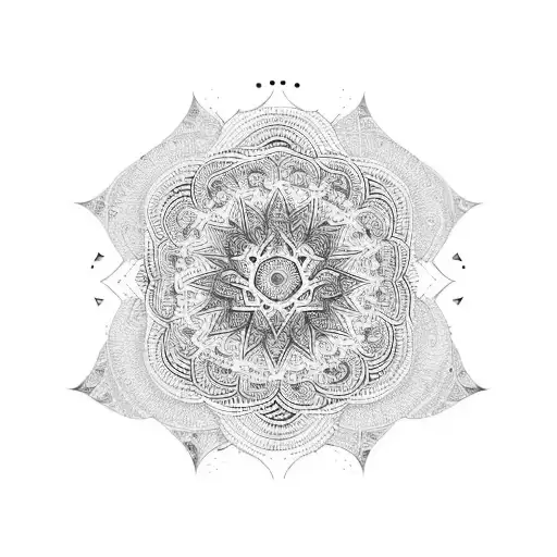 Incorporate henna-inspired patterns into a celestial-themed tattoo tattoo design idea