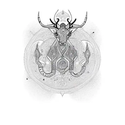 Combine henna motifs with a sketch-style tattoo representing the Taurus-Aries cusp tattoo design idea